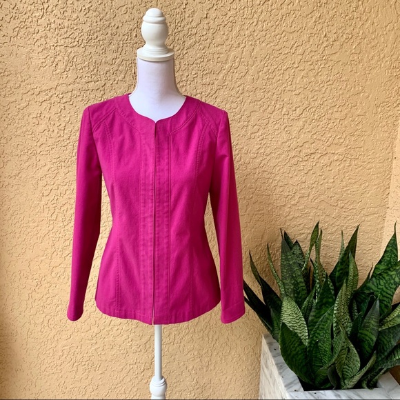 Chico's Pink Fuchsia Blazer - Picture 2 of 6